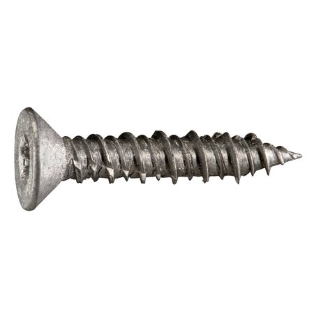 TORQUEMASTER Masonry Screw, 1/4" Dia., Flat, 1 1/4 in L, Stainless Steel 50 PK 54549
